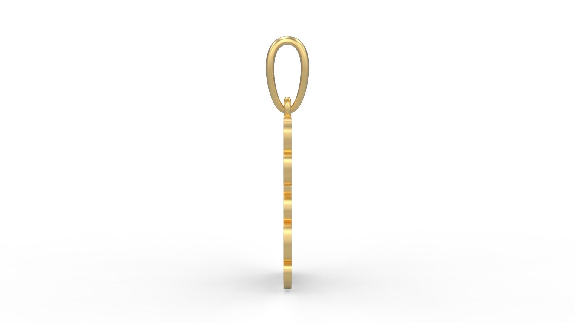 Initial Letters Pendant Cotton Cloud B 3D print model_2