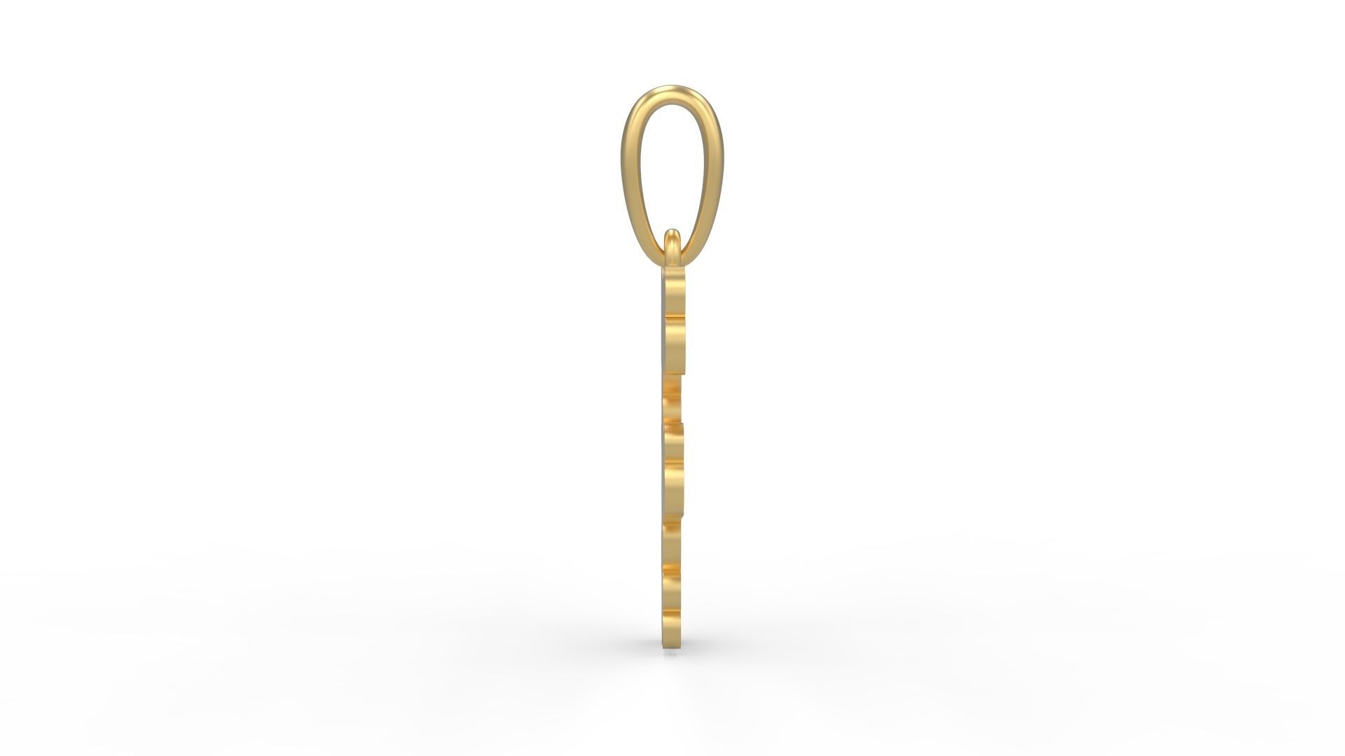 Initial Letters Pendant Cotton Cloud F 3D print model_2