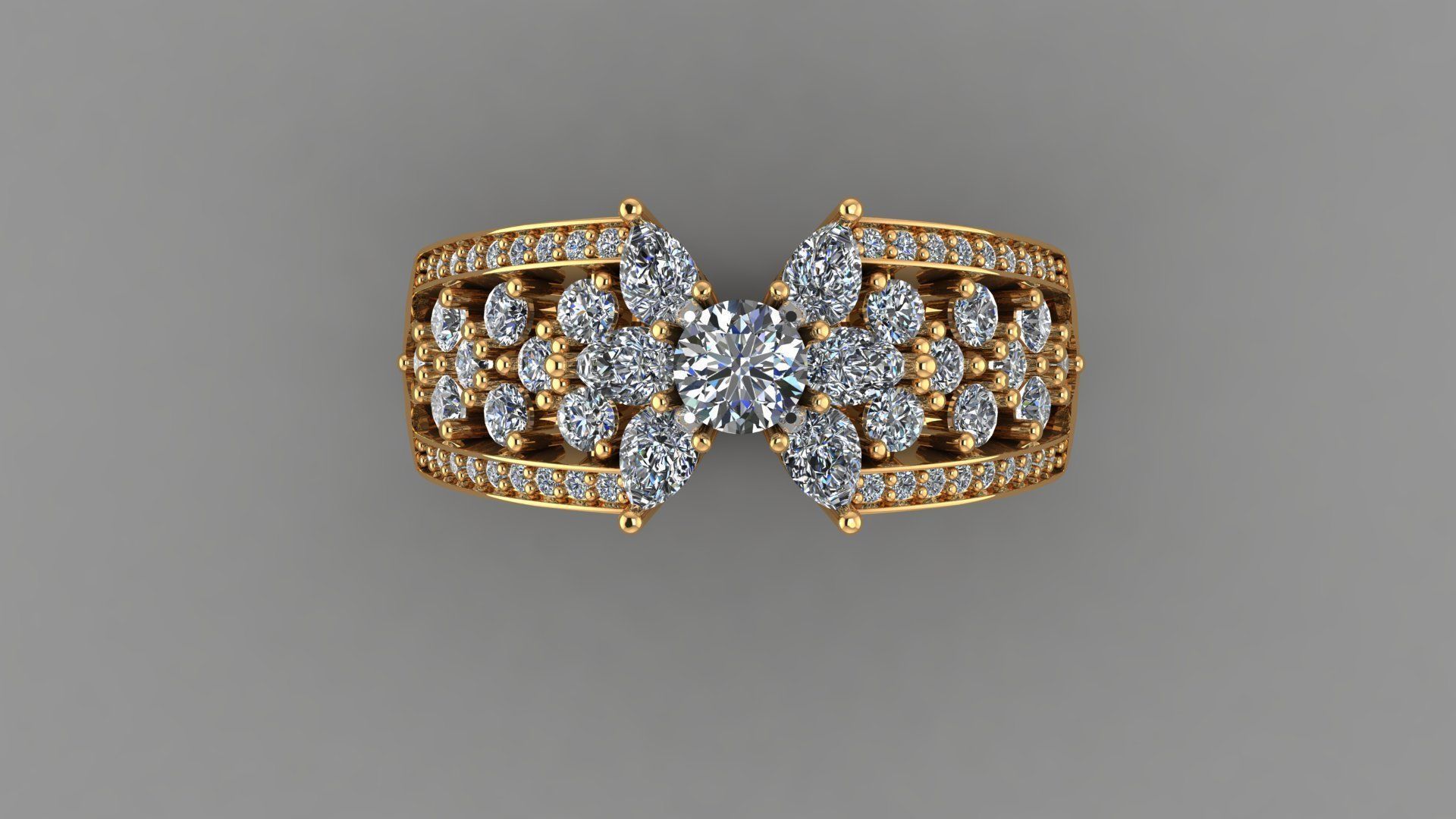 Diamond Ring  3D print model_1