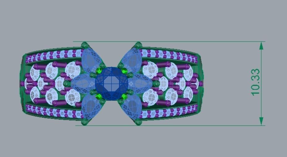 Diamond Ring  3D print model_6