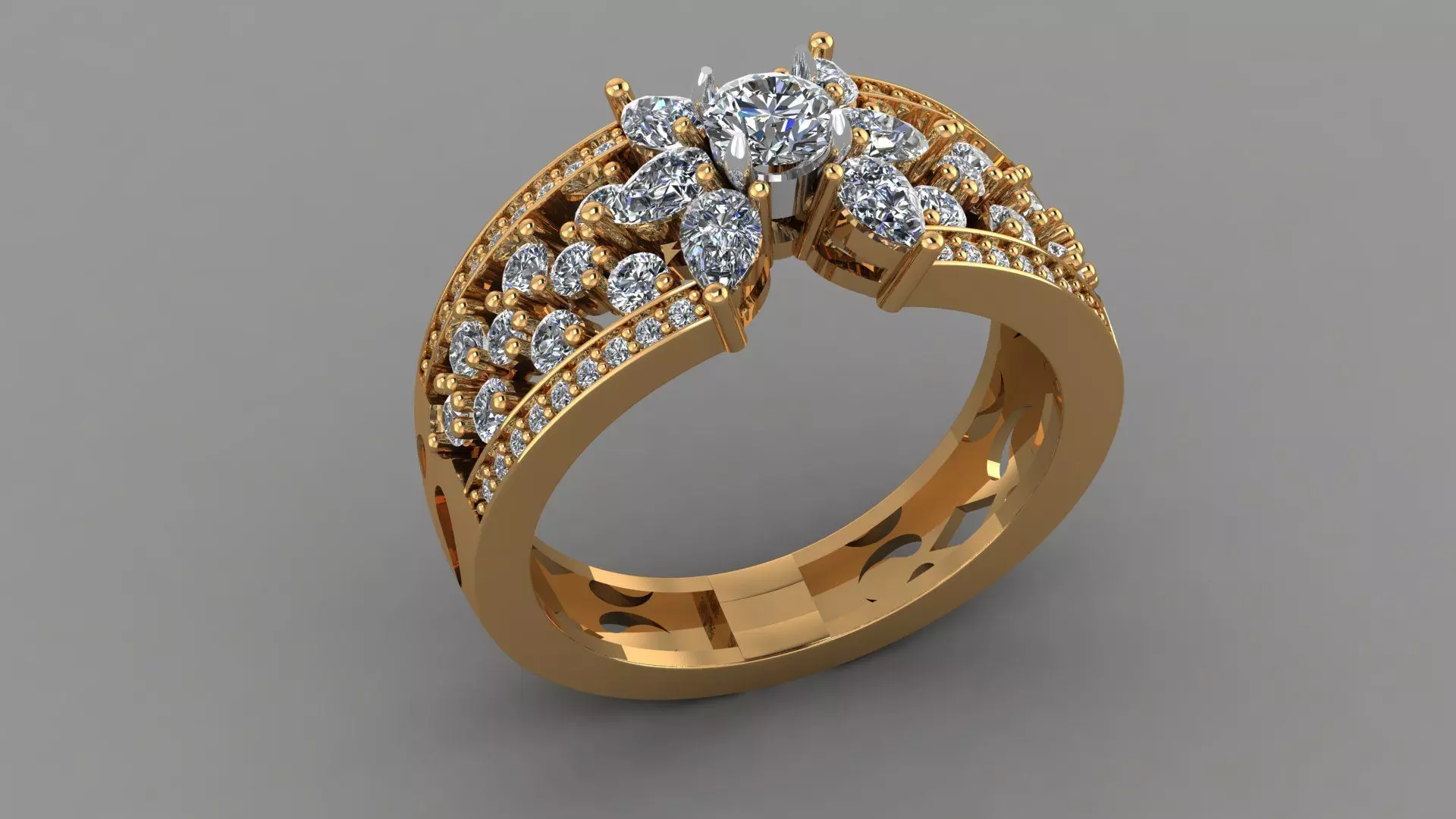 Diamond Ring  3D print model_0