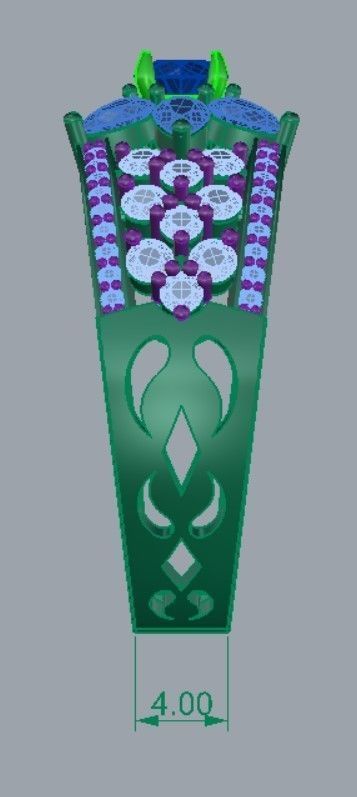 Diamond Ring  3D print model_5