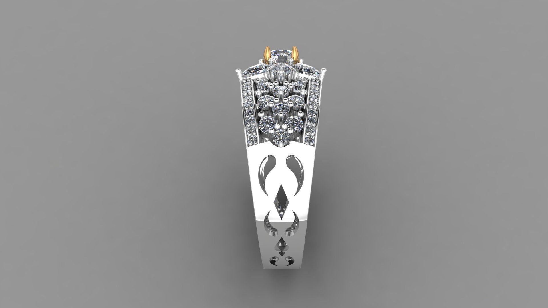 Diamond Ring  3D print model_2