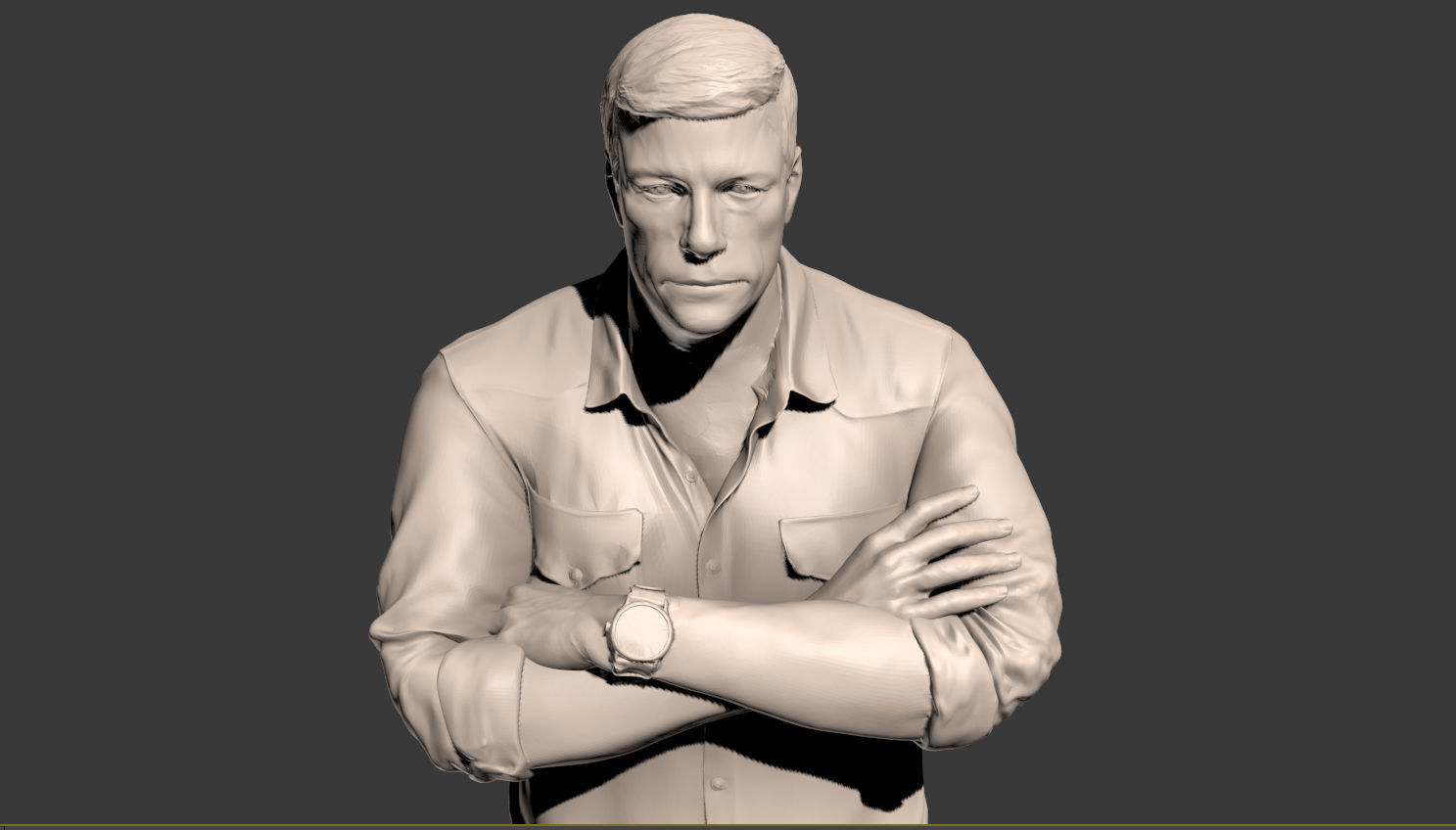 JCVD Statue 3D model_15