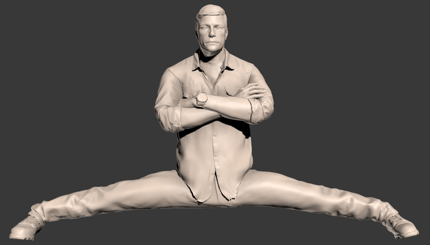 JCVD Statue 3D model_1