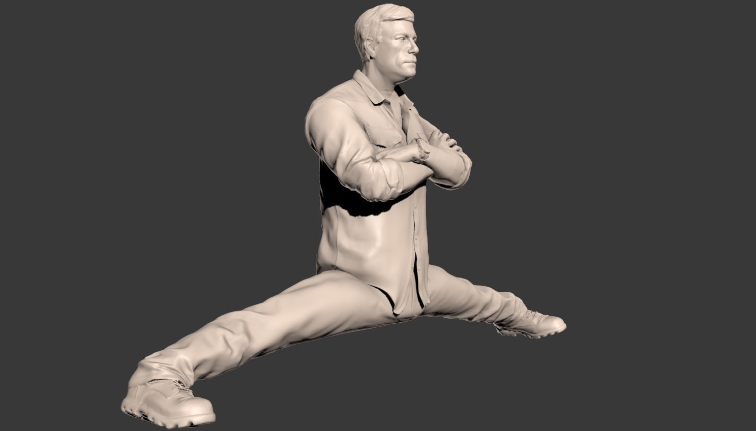 JCVD Statue 3D model_9