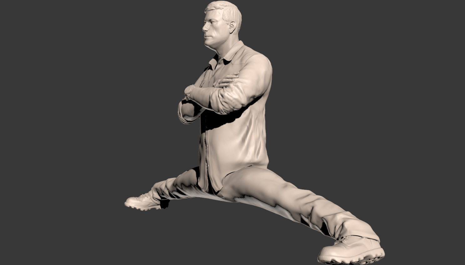 JCVD Statue 3D model_5