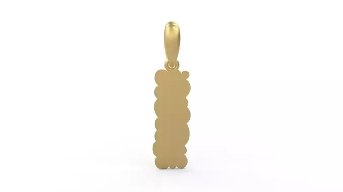 Initial Letters Pendant Cotton Cloud I 3D print model
