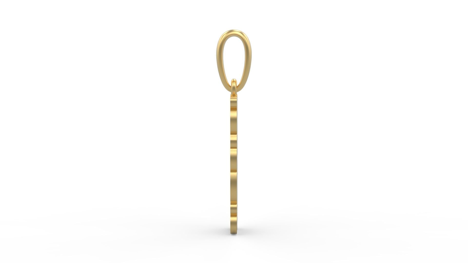 Initial Letters Pendant Cotton Cloud I 3D print model_2