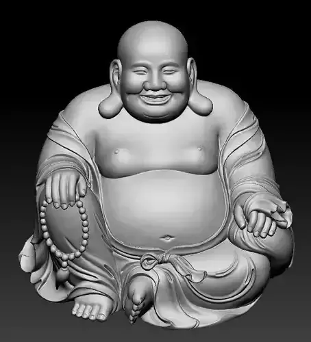 Maitreya smiling buddha statue