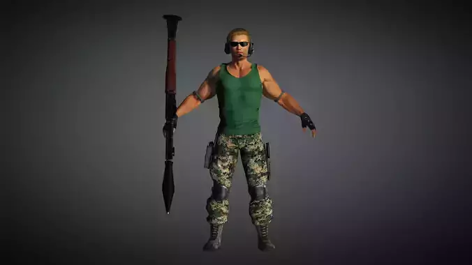 AAA Military Male Character 10