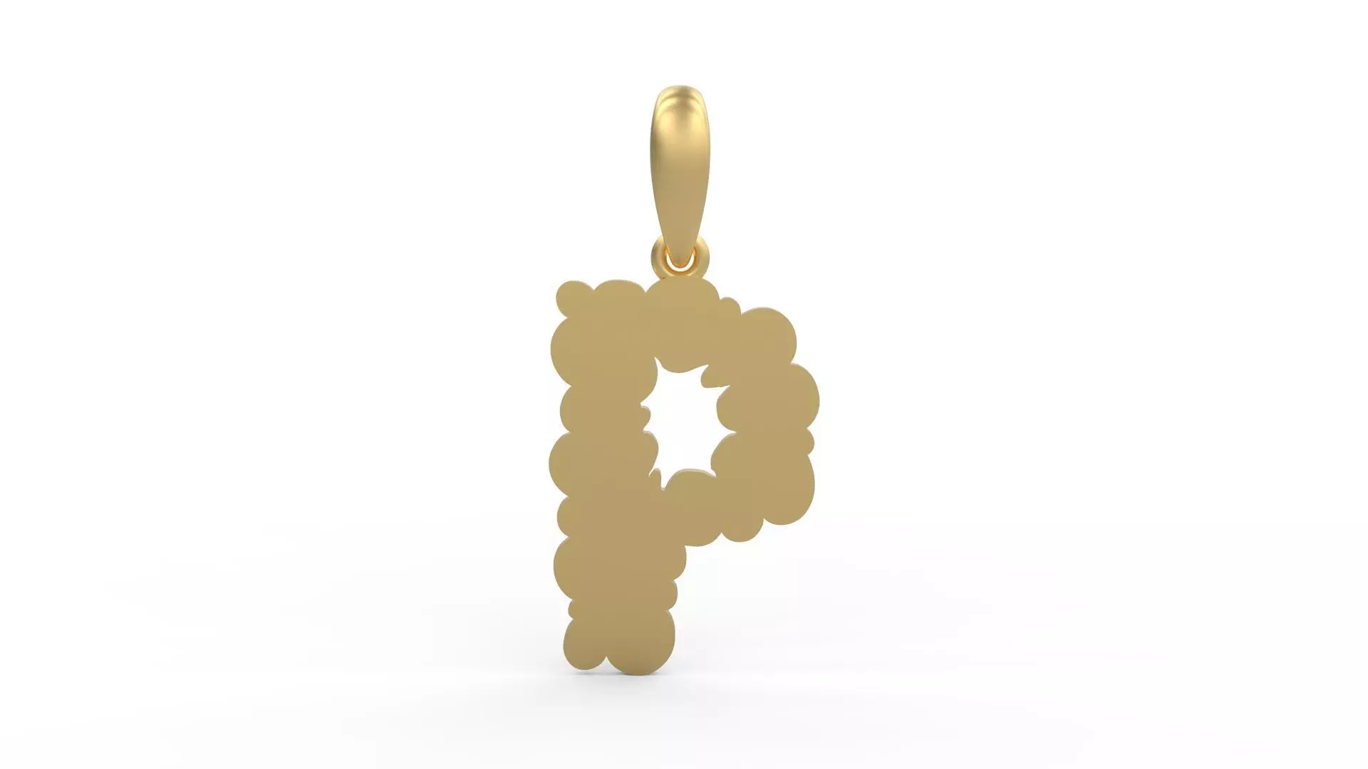 Initial Letters Pendant Cotton Cloud P 3D print model_0