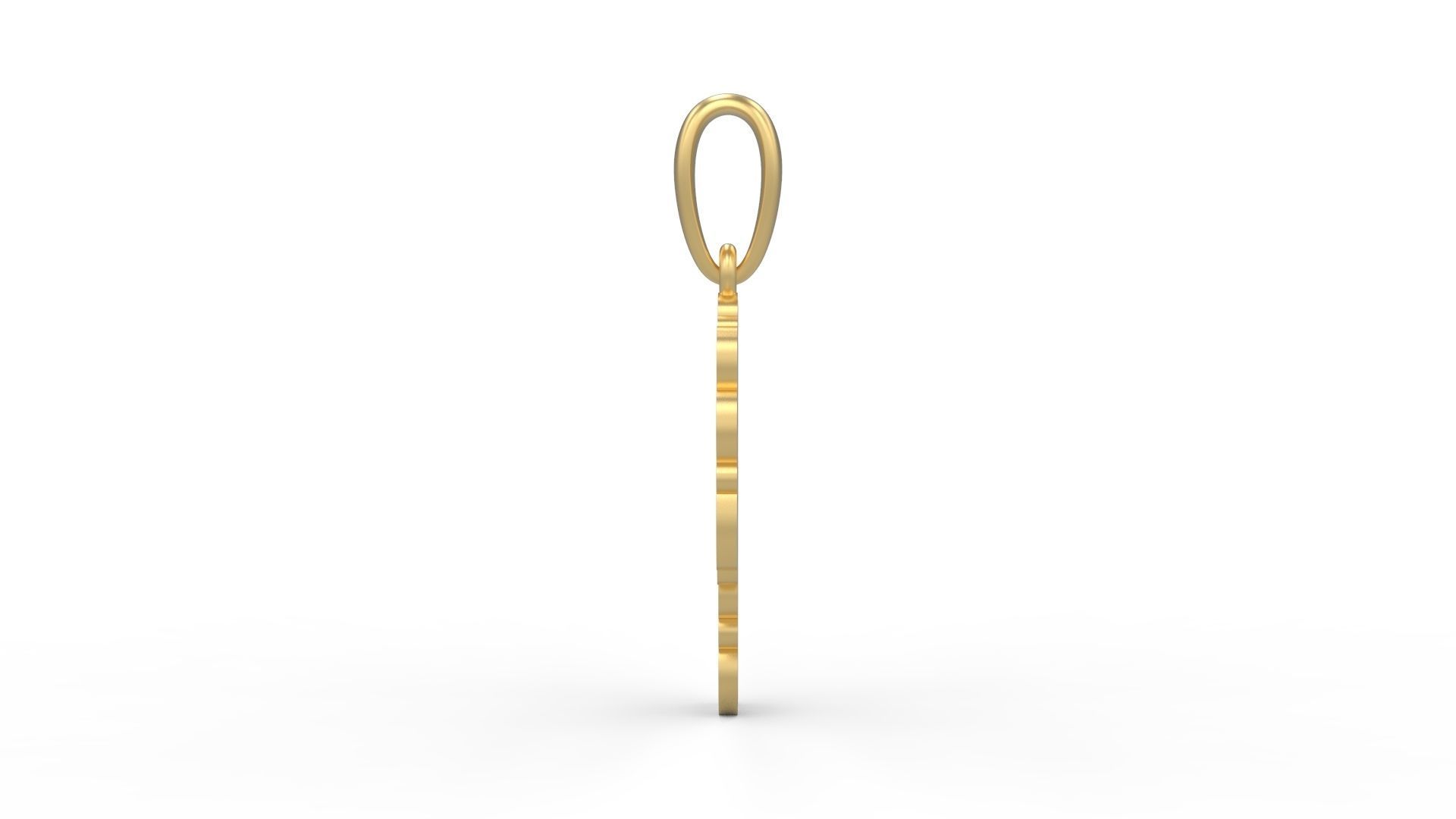 Initial Letters Pendant Cotton Cloud P 3D print model_2