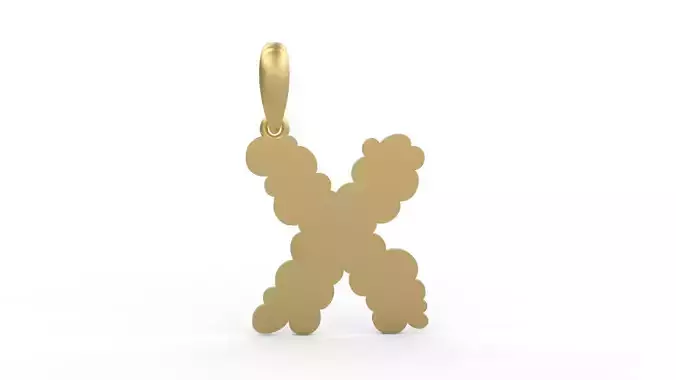 Initial Letters Pendant Cotton Cloud X