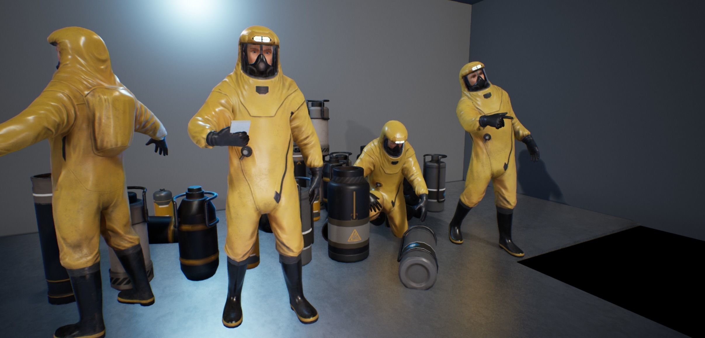 Game-ready Biohazard suit Low-poly 3D model_18