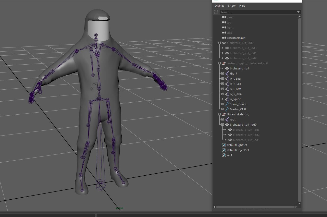 Game-ready Biohazard suit Low-poly 3D model_14