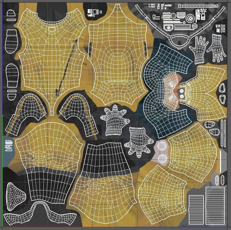 Game-ready Biohazard suit Low-poly 3D model_17