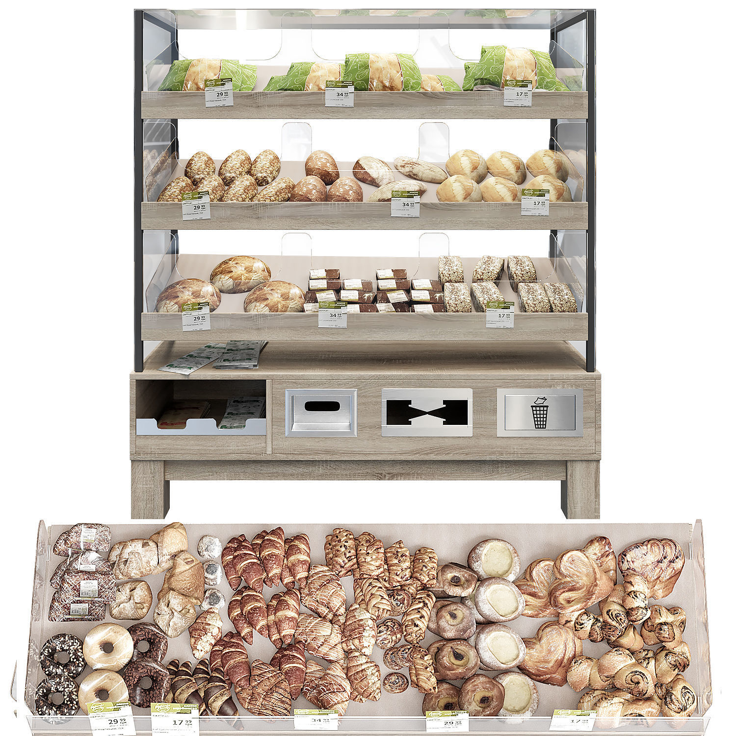 Bakkery market 3D model_2