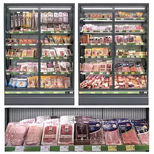 Market refrigerators 2 3D model