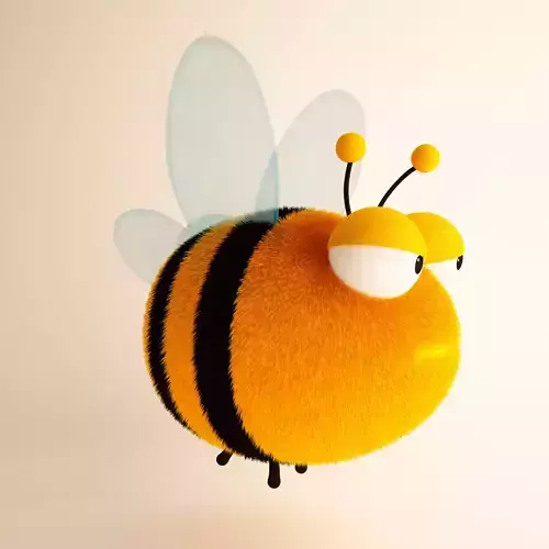 Bee Cartoon 02 3D model
