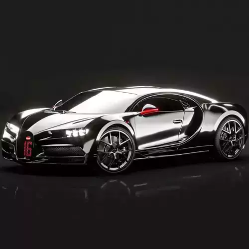 Bugatti Chiron Sport 2021 Black Premium 3D model