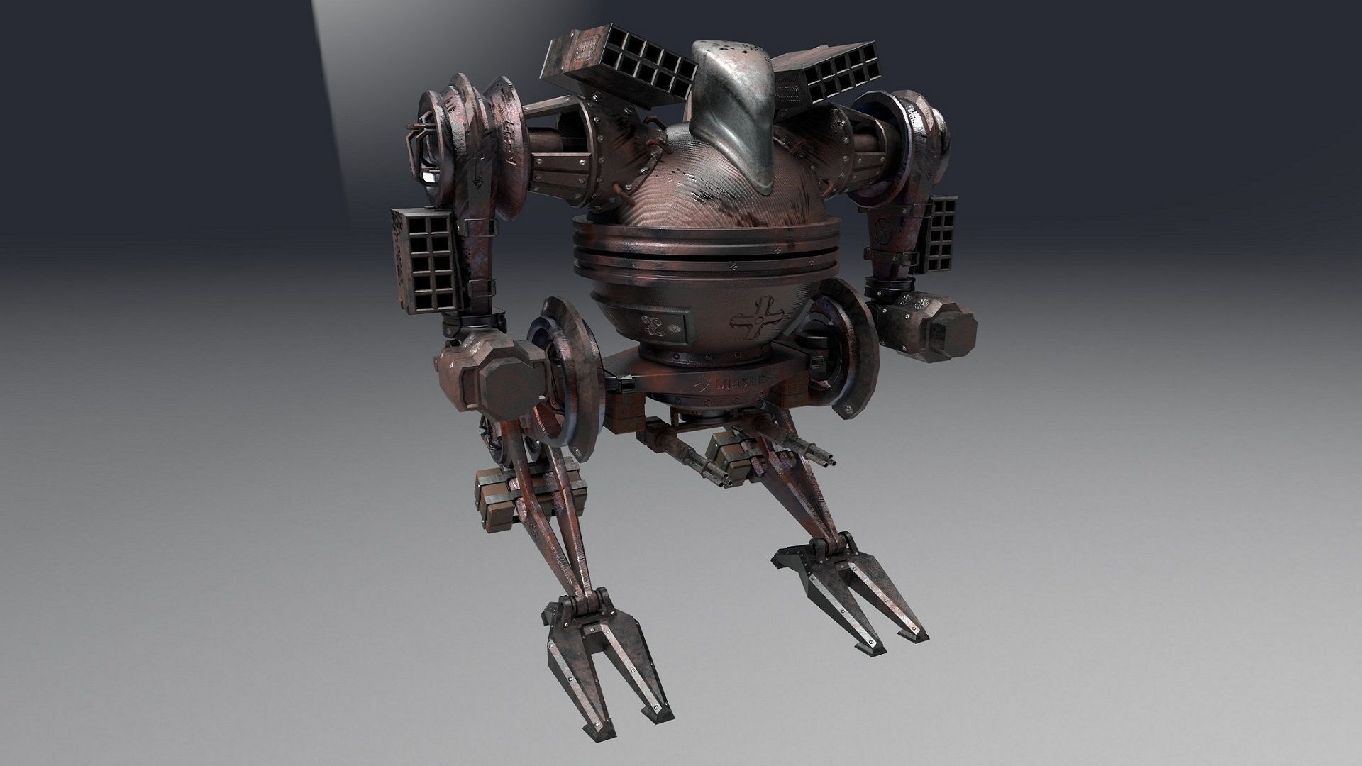 DARKMECH Pack Low-poly 3D model_2
