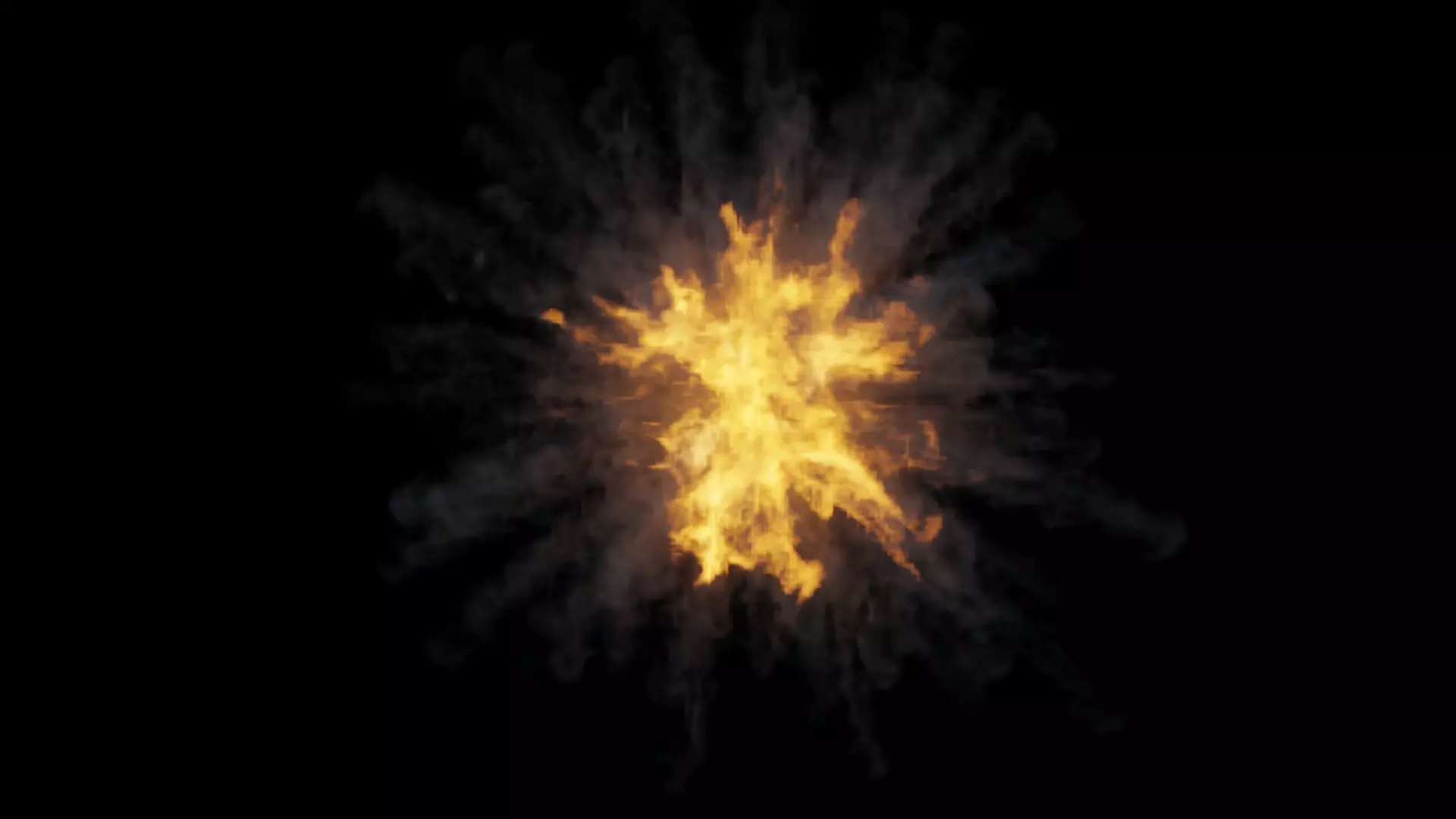 Small Aerial Explosion Simulation Low-poly 3D model_0