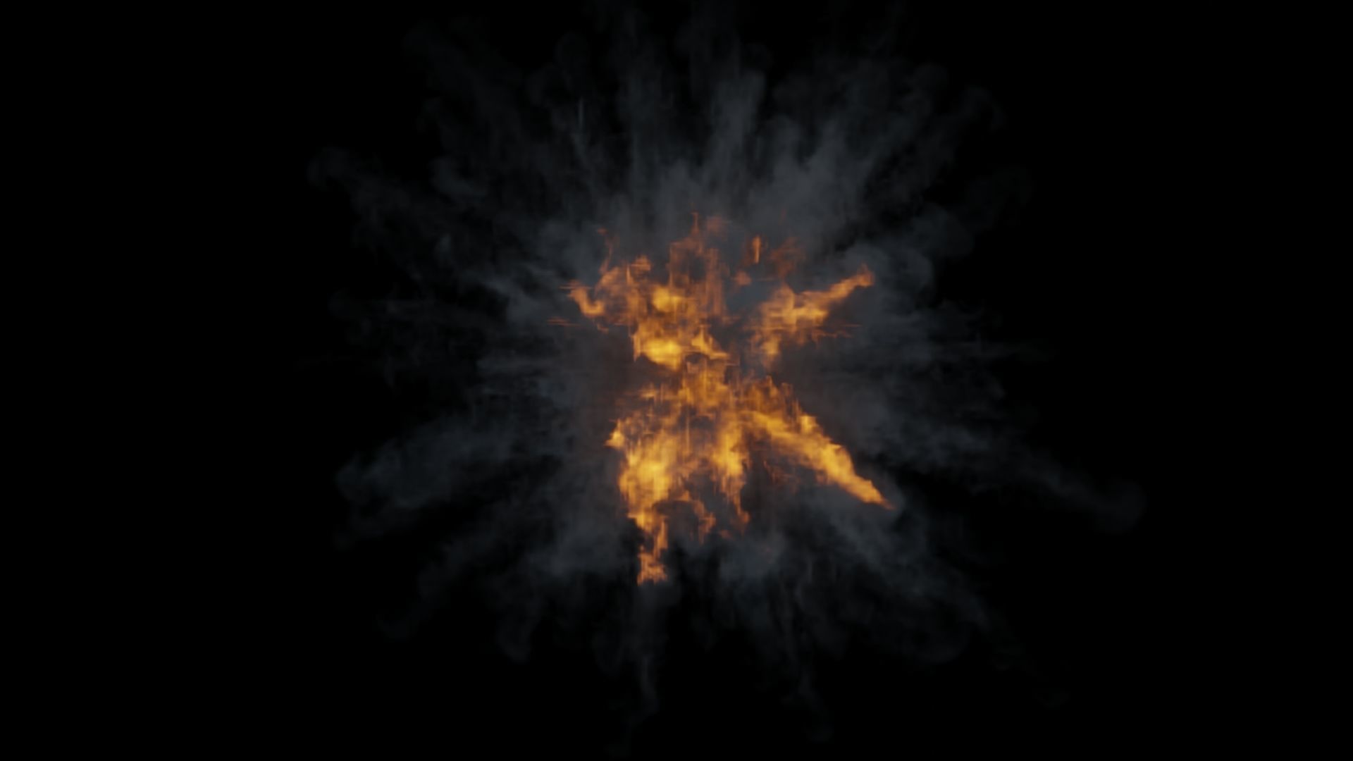 Small Aerial Explosion Simulation Low-poly 3D model_7