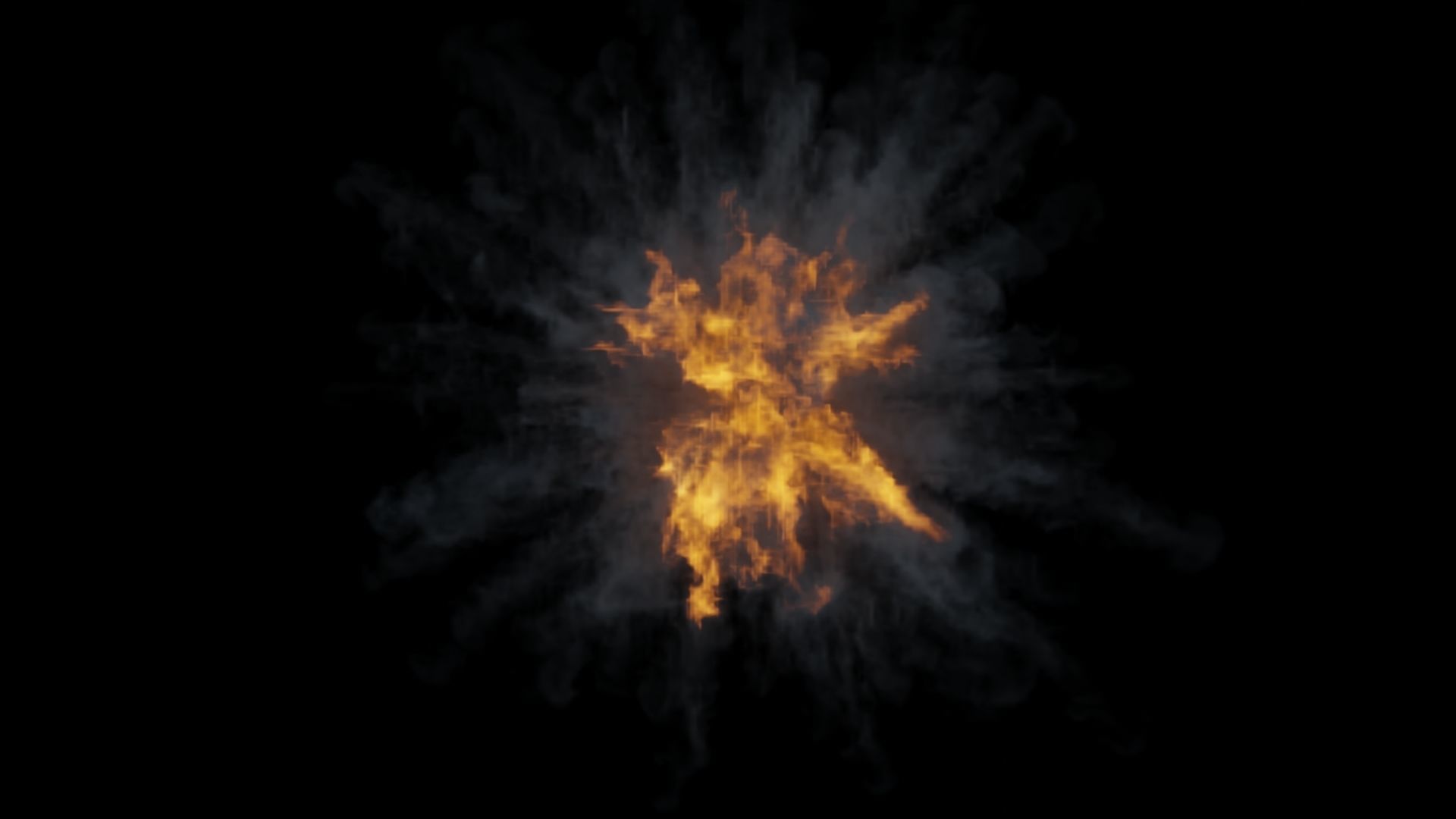 Small Aerial Explosion Simulation Low-poly 3D model_6