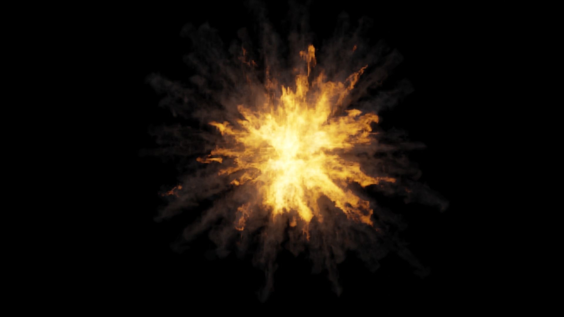 Small Aerial Explosion Simulation Low-poly 3D model_4