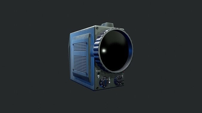 Retro Portable TV - Tutorial Included  Low-poly 3D model