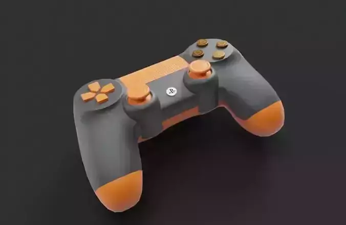 PS4 Controller Low-poly 3D model
