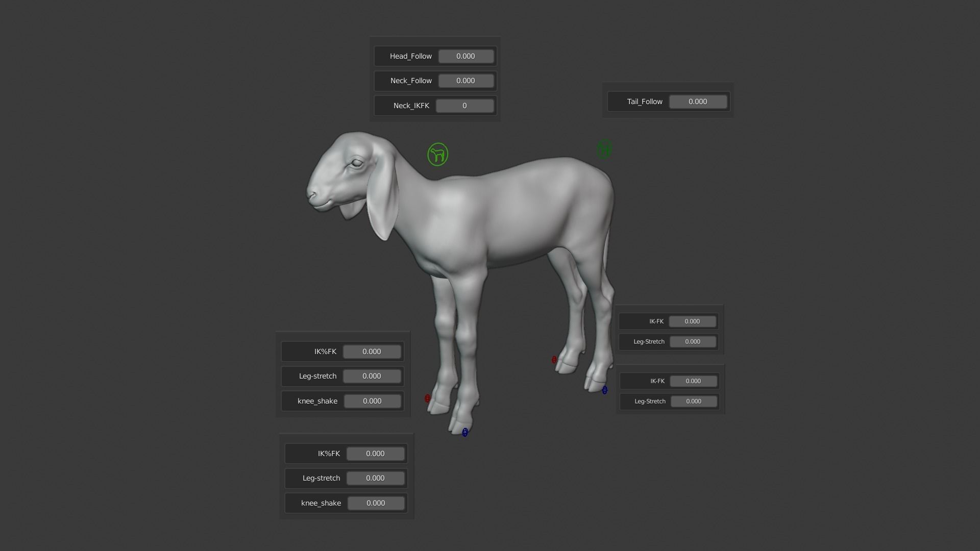 Young Assaf Sheep With 5 Animations VFX Grace 3D model_13
