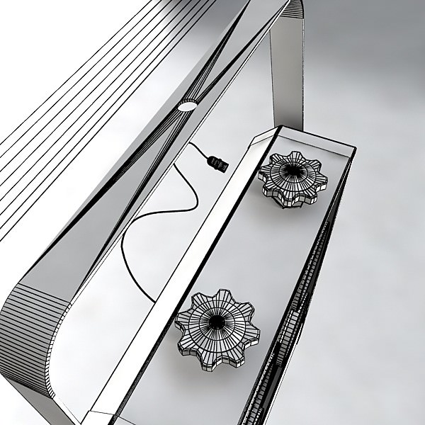 Moving Head LED Stage Light 02 3D model_13