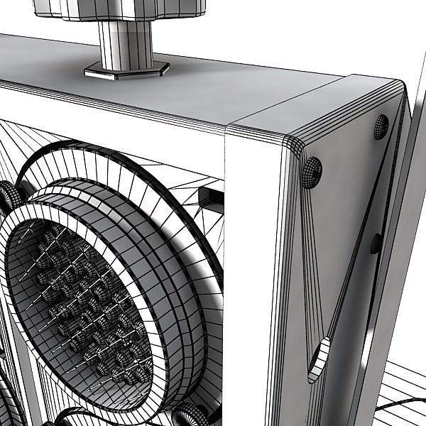 Moving Head LED Stage Light 02 3D model_10