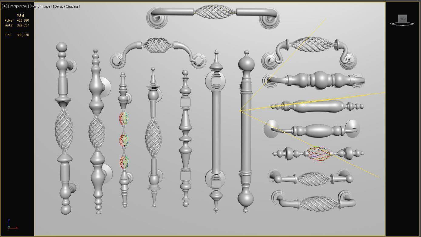 Classic Door Knoob 3D model_6