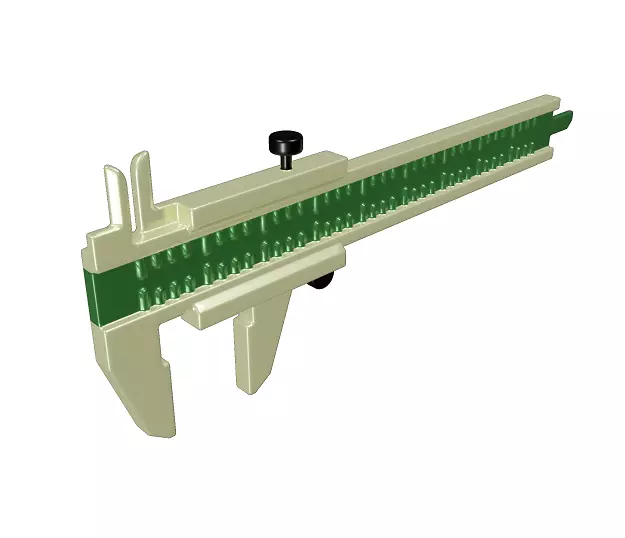 Marvelous Vernier Caliper Toy Low-poly 3D model_0