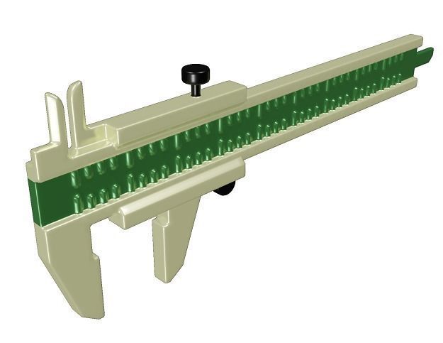 Marvelous Vernier Caliper Toy Low-poly 3D model_1