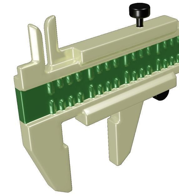 Marvelous Vernier Caliper Toy Low-poly 3D model_3