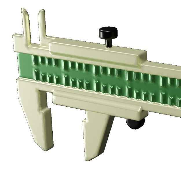 Marvelous Vernier Caliper Toy Low-poly 3D model_2