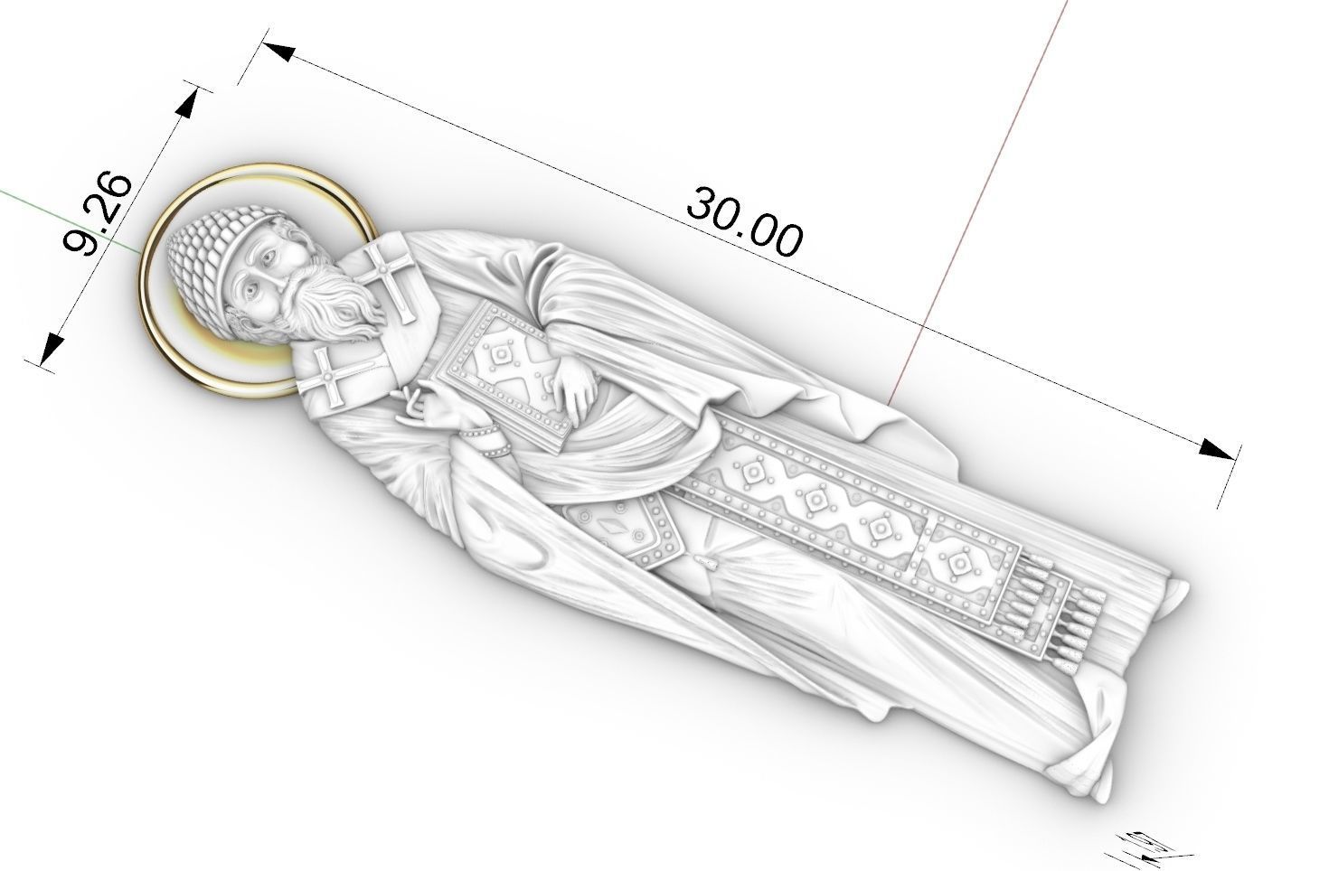 Orthodox icon  Saint Spyridon 3D print model_7