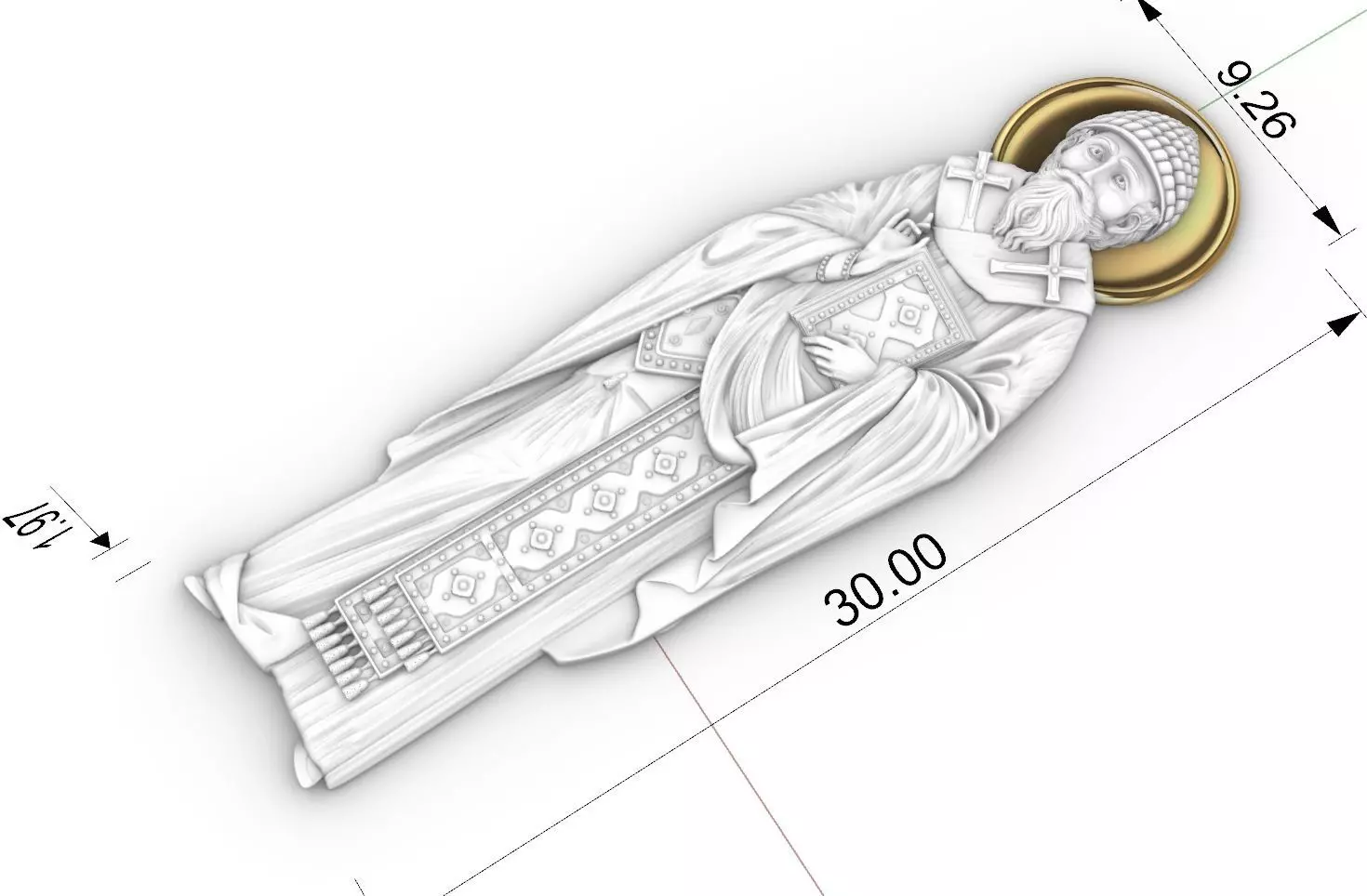 Orthodox icon  Saint Spyridon 3D print model_0