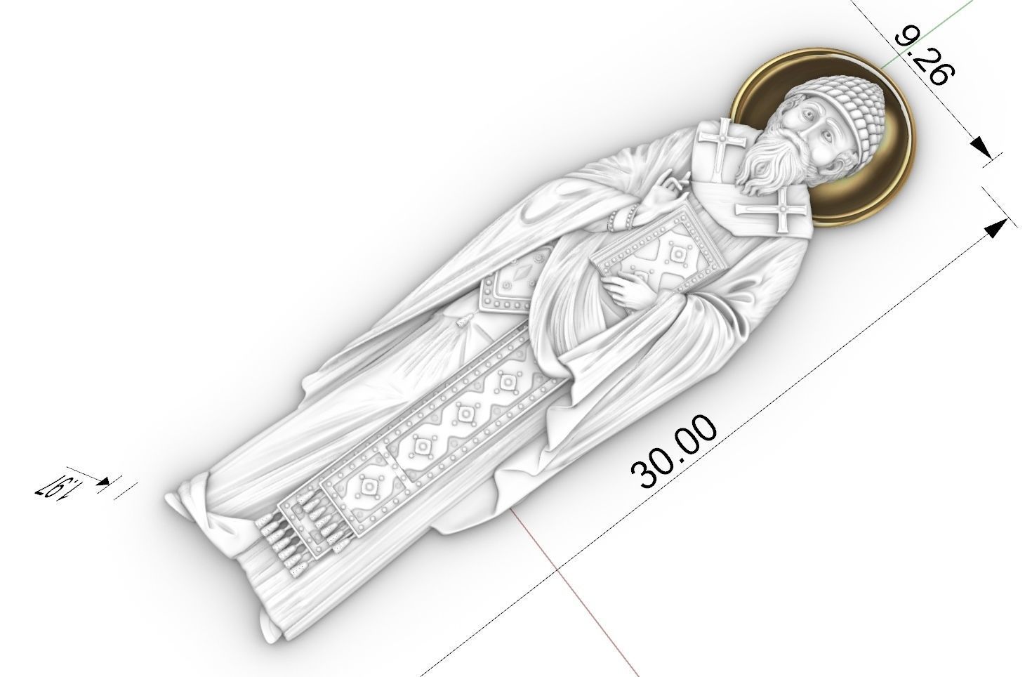 Orthodox icon  Saint Spyridon 3D print model_8