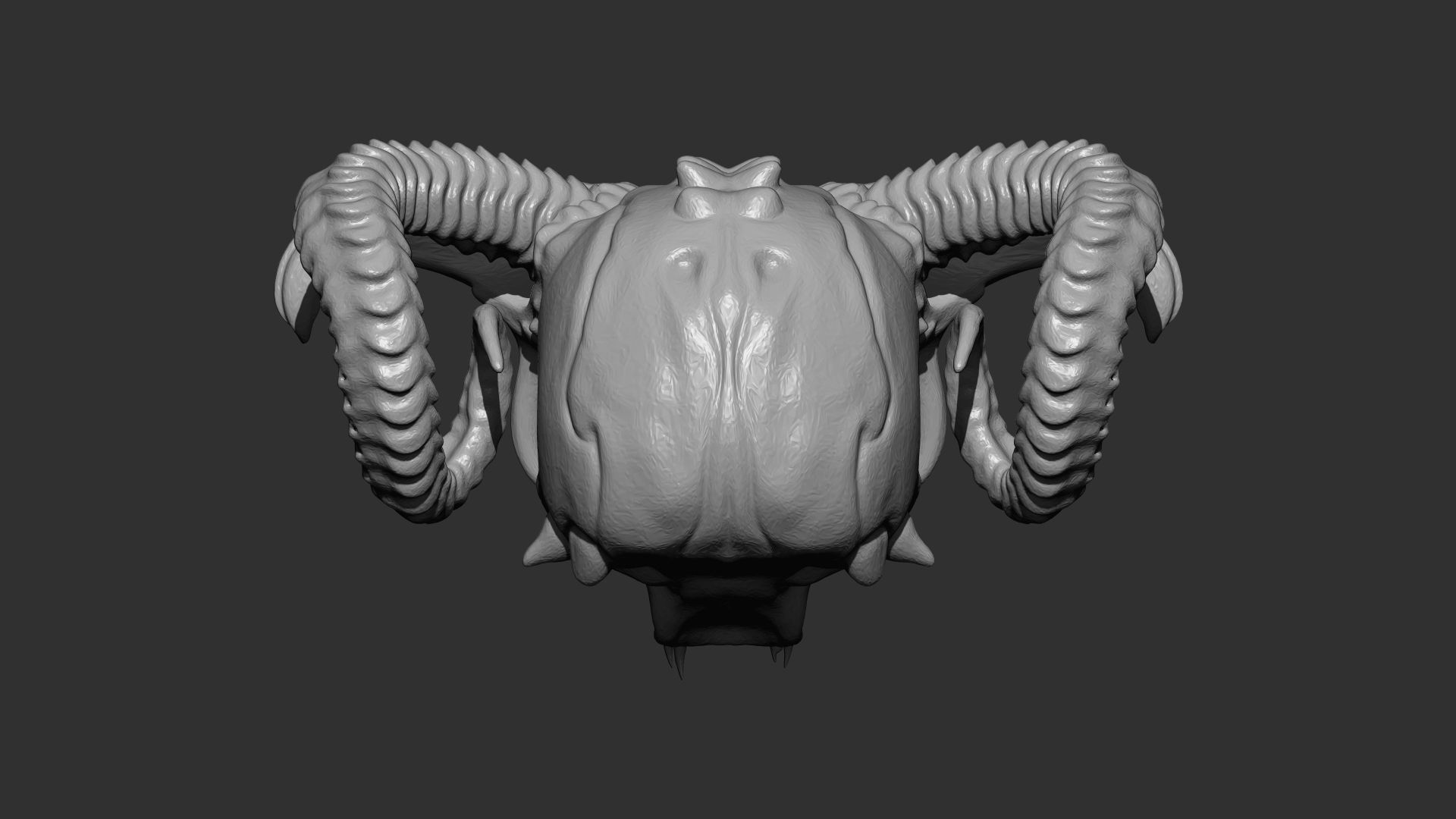 demon skull 3d print 3D print model_4