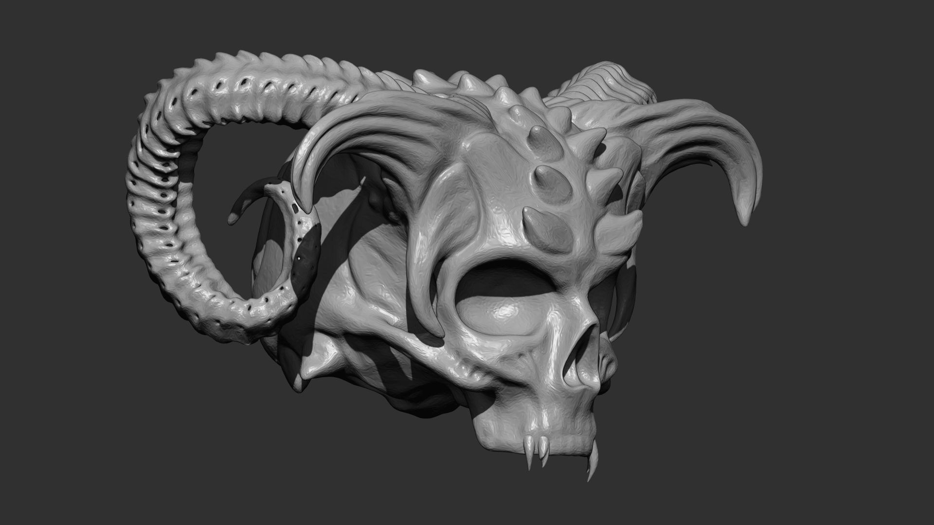 demon skull 3d print 3D print model_6