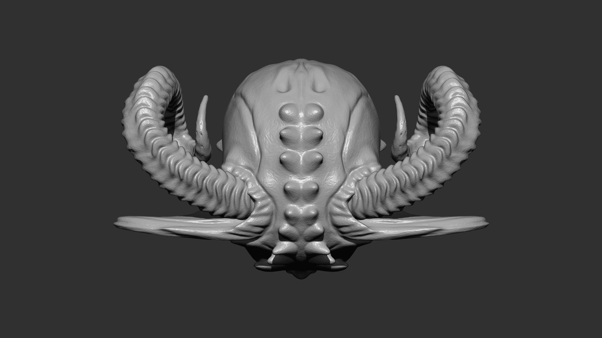 demon skull 3d print 3D print model_5