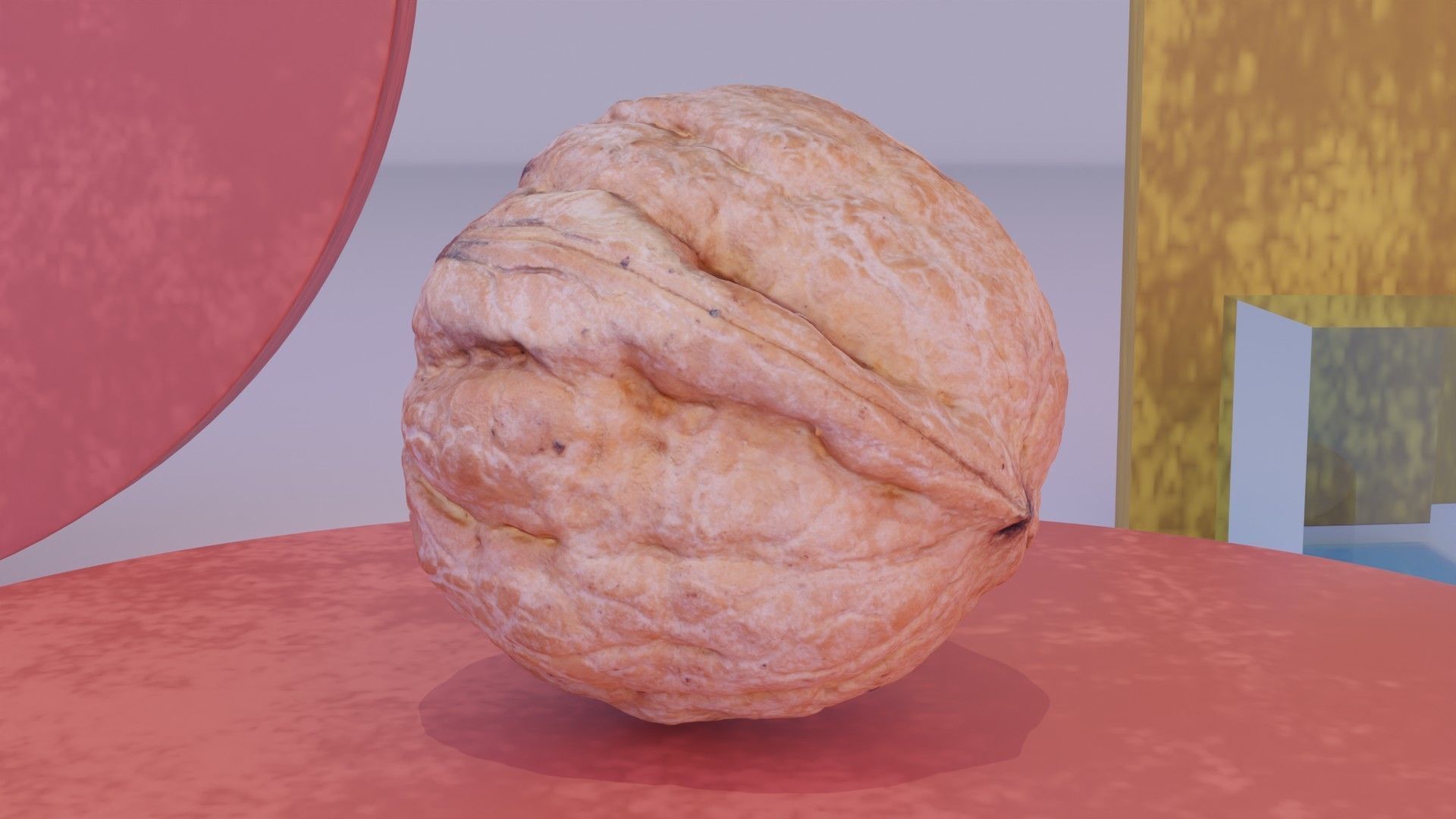 Walnut fruit 04 high-poly 3D model_10