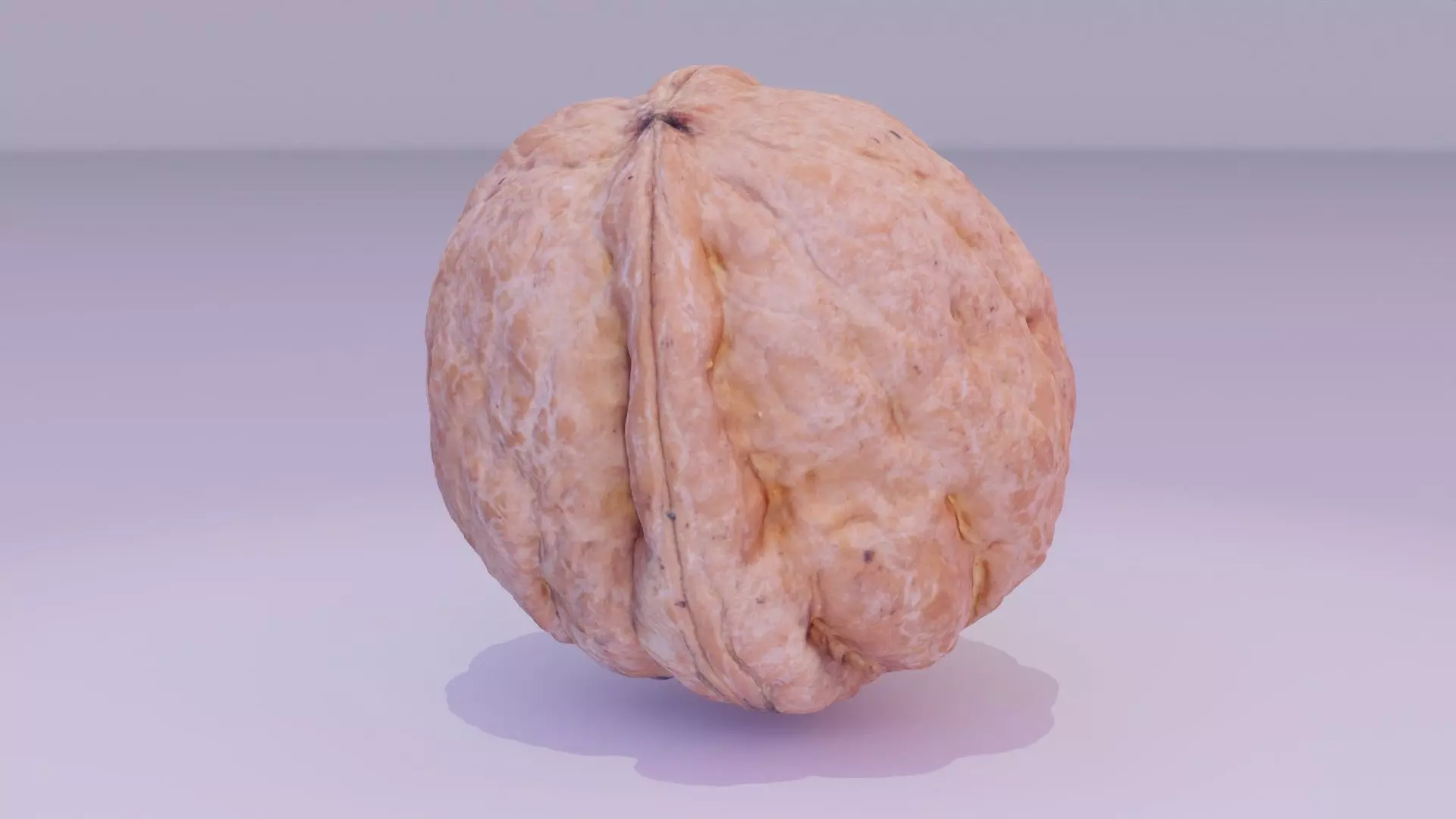 Walnut fruit 04 high-poly 3D model_0