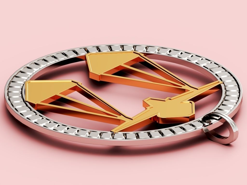Libra Pendant 3D print model_4