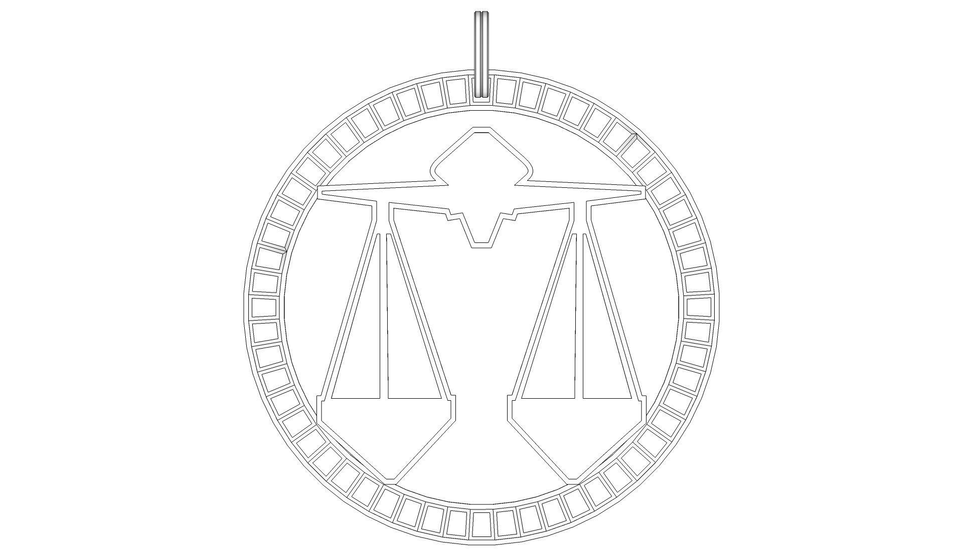 Libra Pendant 3D print model_5